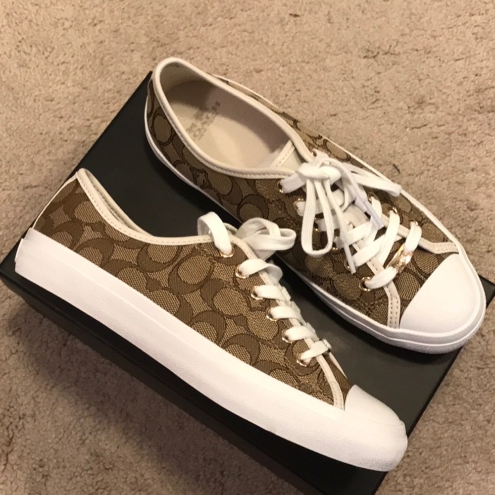 Coach Brown and White Sneakers